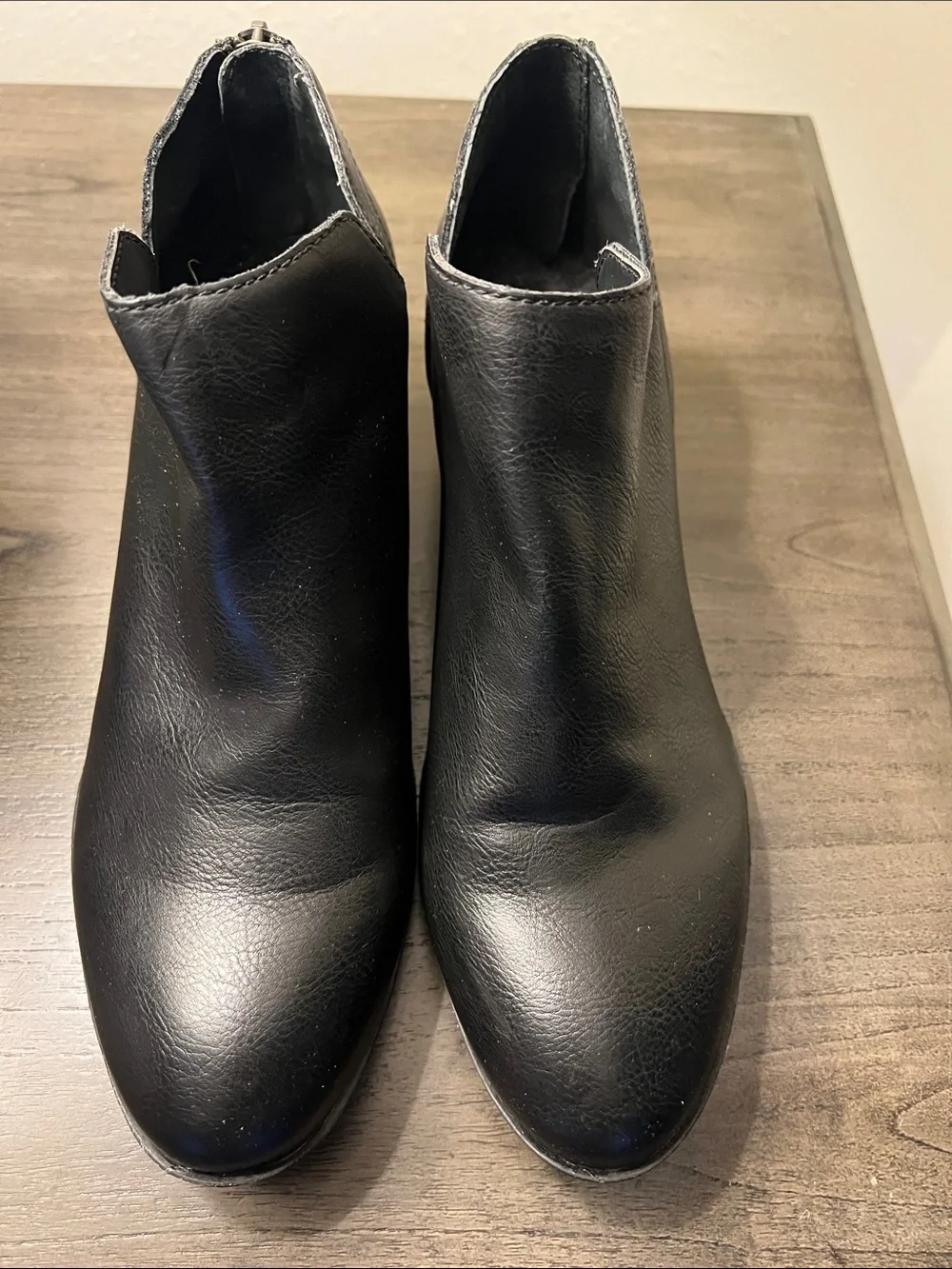 B.O.C Women's Black Ankle Boots - Sleek Leatherette Booties